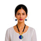 Lightweight Purely Handmade Terracotta Rope Necklace With Earrings