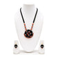 Lightweight Purely Handmade Terracotta Rope Necklace With Earrings