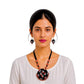Lightweight Purely Handmade Terracotta Rope Necklace With Earrings