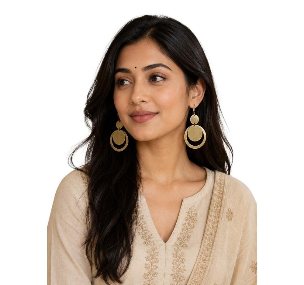 Purely Handmade Brass Earrings