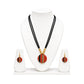 Lightweight Purely Handmade Terracotta Rope Necklace With Earrings