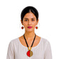 Lightweight Purely Handmade Terracotta Rope Necklace With Earrings