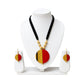 Lightweight Purely Handmade Terracotta Rope Necklace With Earrings