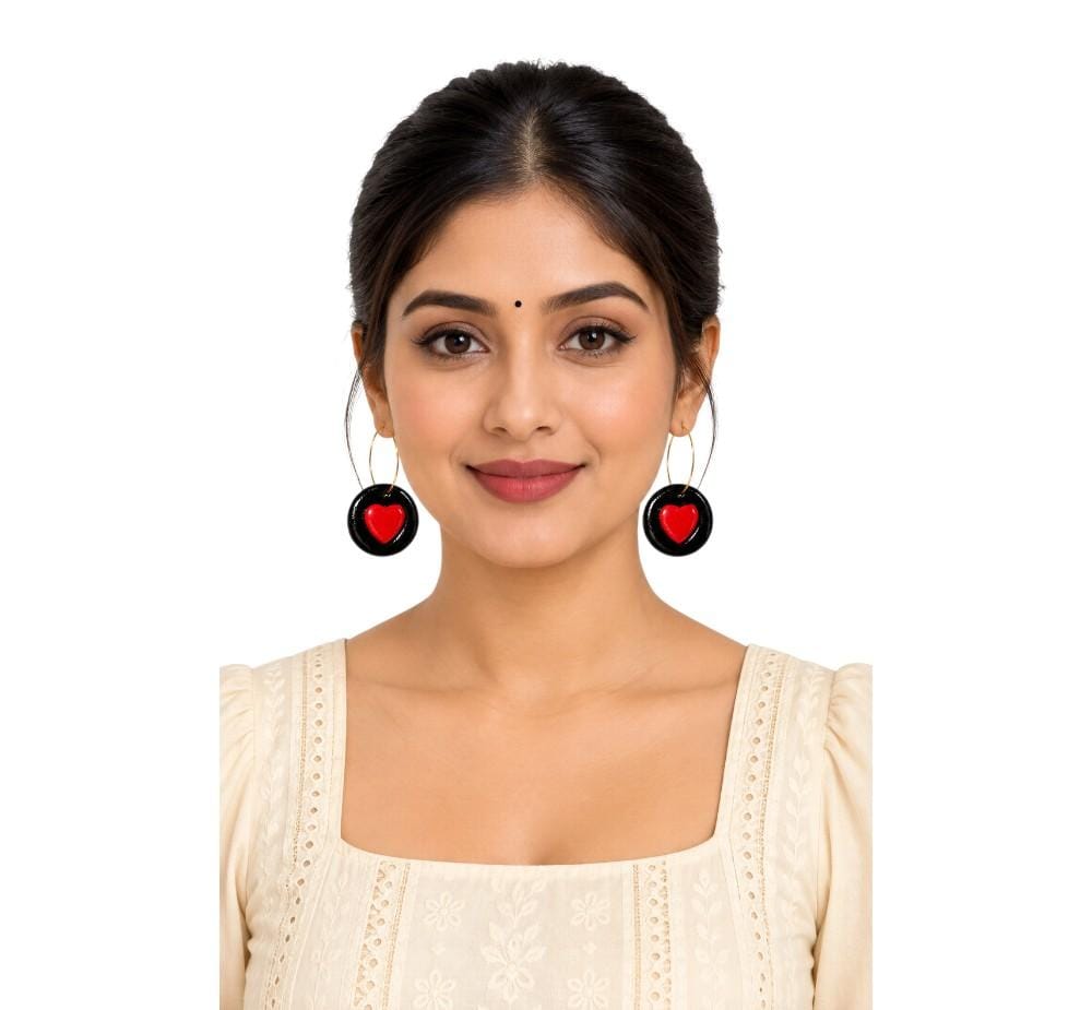 Purely Handmade Lightweight Clay Earrings For Women & Girls I Special Collection For Valentines Day