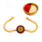 Purely Handmade & Handpainted Terracotta Rakhis for Brother