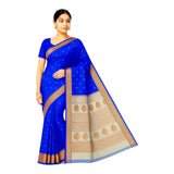 Women's Bomkai Silk Saree with Meenakari Thread & Golden Zari Work