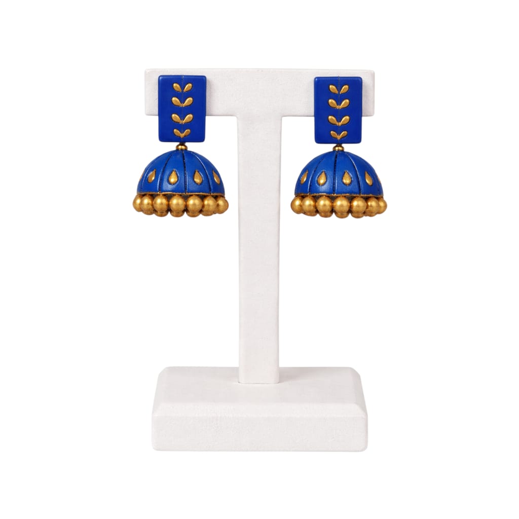 Terracotta Dual Coloured Small Jhumkas
