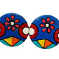 Purely Handmade Round Shaped Terracotta Stud Earrings