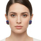 Purely Handmade Round Shaped Terracotta Stud Earrings