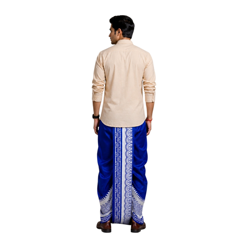 Cotton Silk Dhoti Pant With Contrasting Colour
