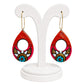 Lightweight Handmade Teardrop Shaped Terracotta Earrings (Dangler)