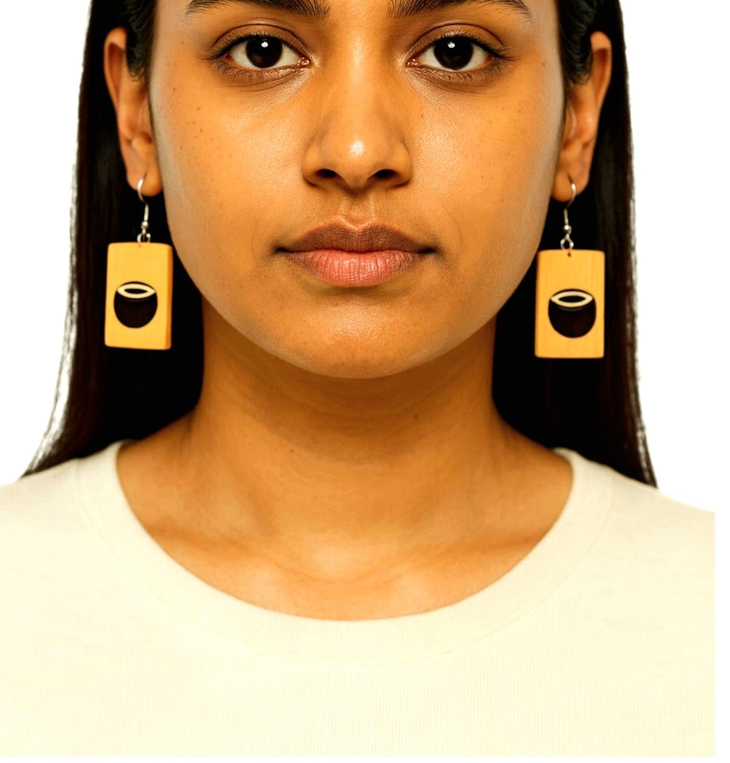 Purely Handmade & Handpainted Bamboo Earrings