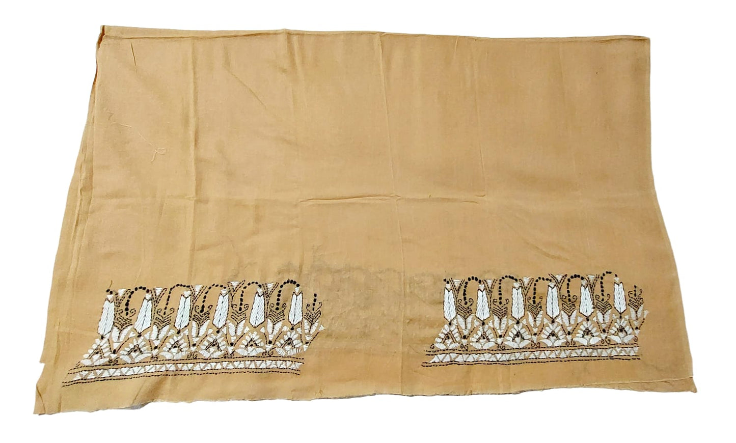 Handmade & Hand Kantha Stitched Embroidered Cotton Blouse Piece(Unstitched)