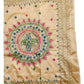 Hand Embroidered Kantha Cotton Silk Saree With Thread Work, Comfortable Fabric And Blouse Piece