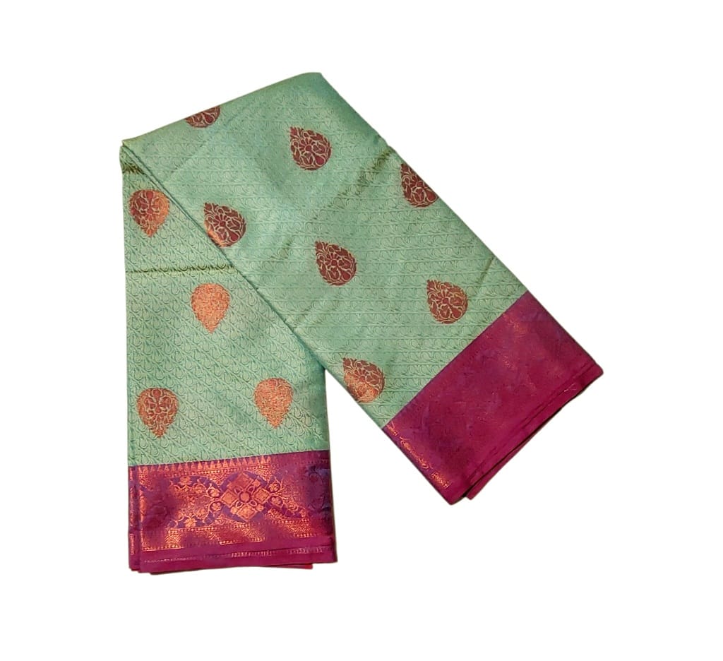 Gorgeous Silk By Cotton Saree With Stunning Zari Woven Ethnic Motifs
