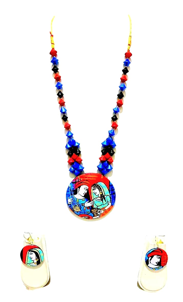 Terracotta Handpainted Jewellery Set