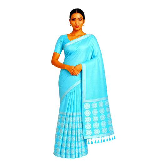 Exquisite silk saree with soft tissue fabric
