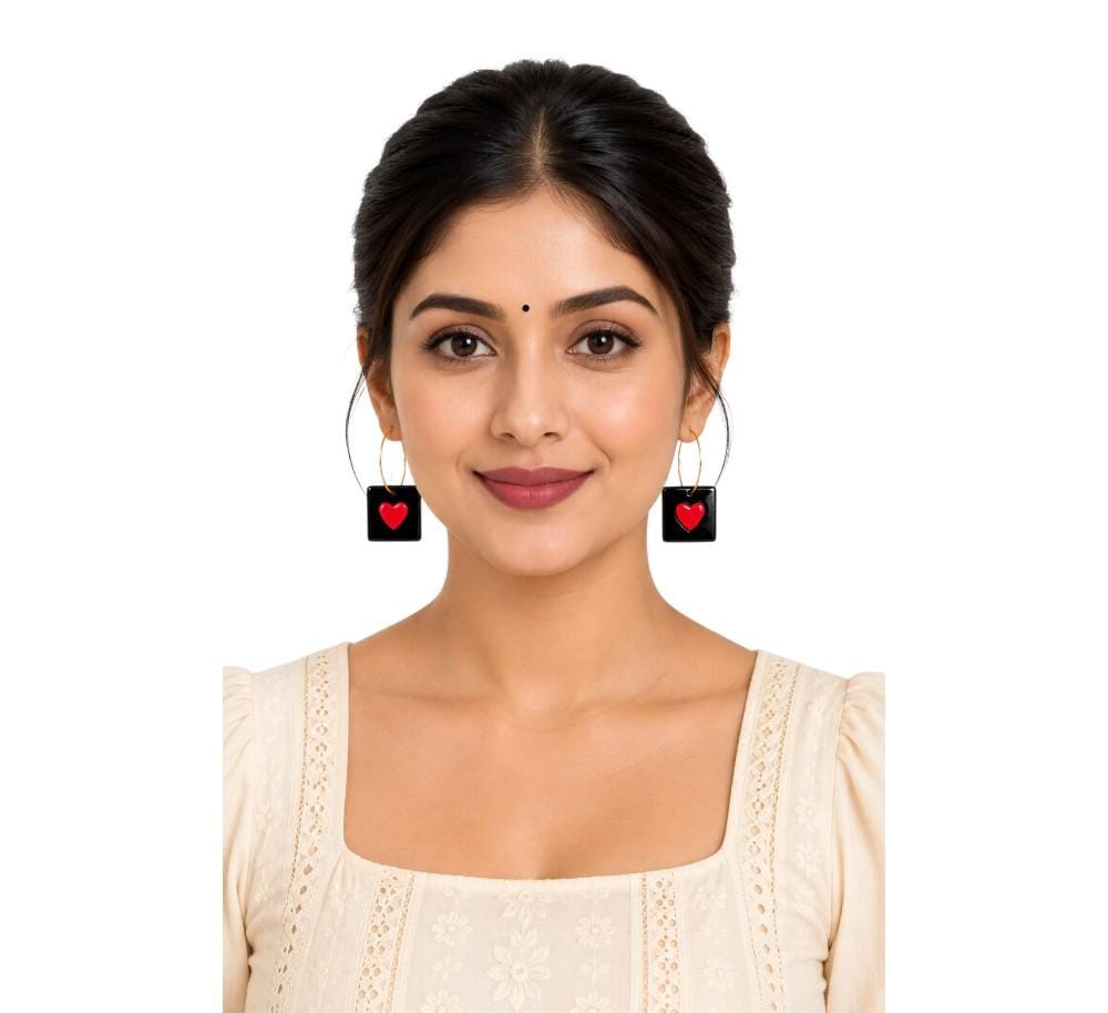 Purely Handmade Lightweight Clay Earrings For Women & Girls I Special Collection For Valentines Day