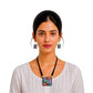 Lightweight Purely Handmade Terracotta Rope Necklace With Earrings