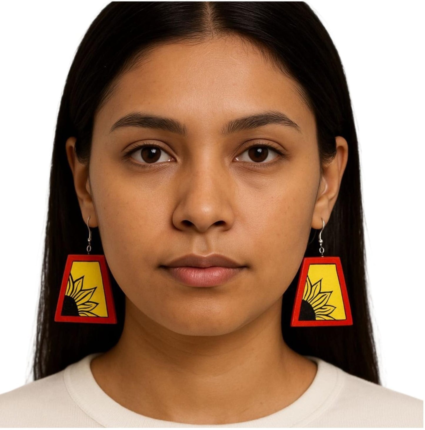 Purely Handmade & Handpainted Neem Wood Earrings