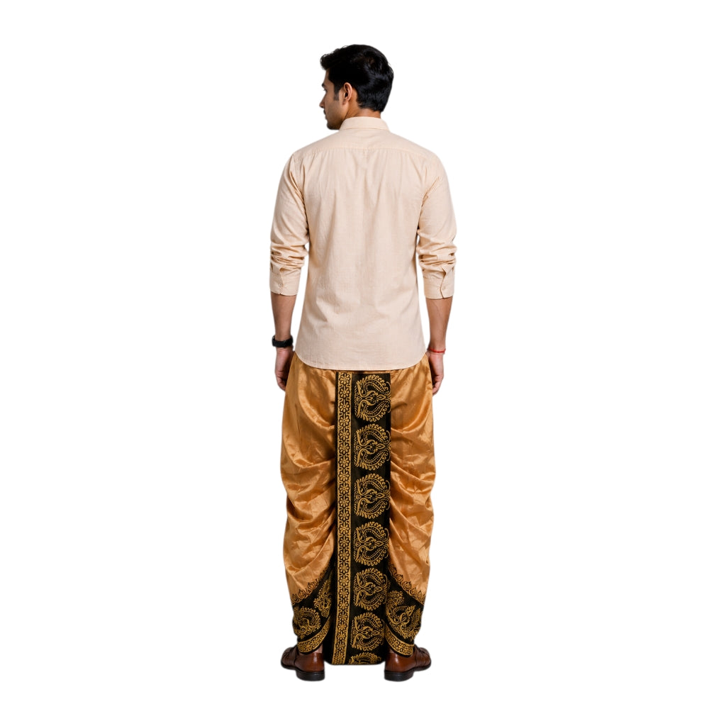 Cotton Silk Dhoti Pant With Contrasting Colour