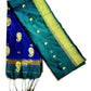 Maheshwari Cotton Silk Saree with Contrast Blouse & Contrast Pallu