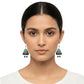 Purely Handmade Terracotta Metallic Conical Jhumka Designer Earrings