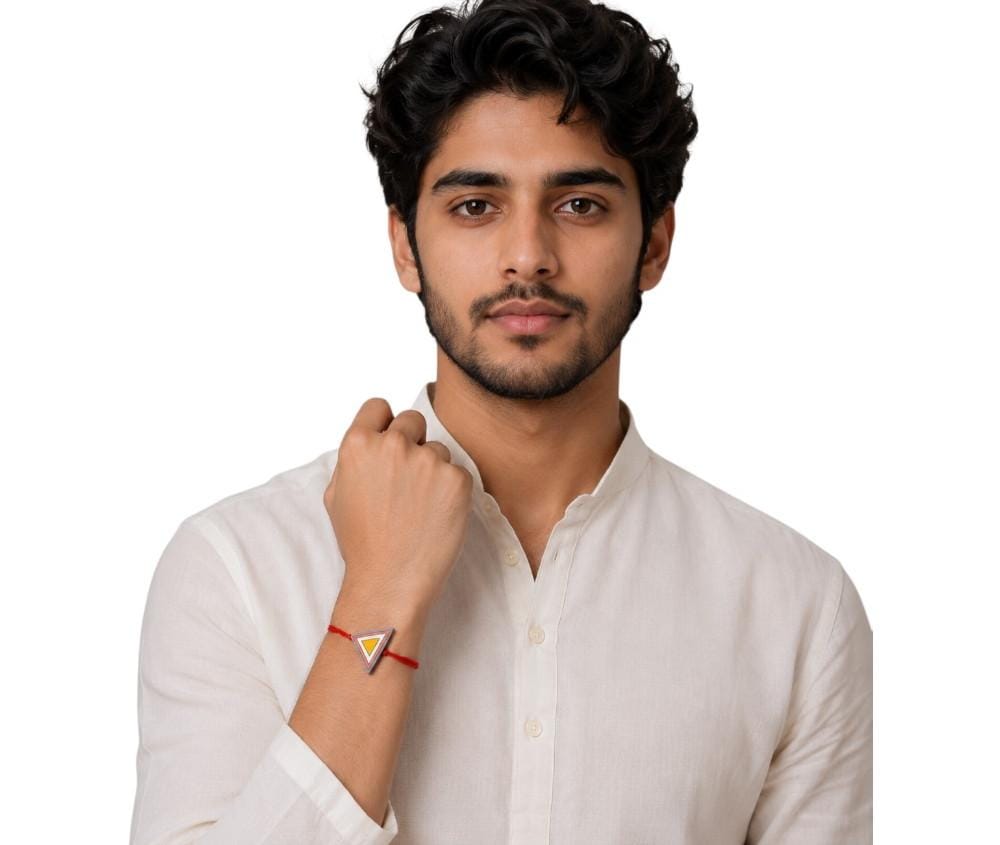Purely Handmade & Handpainted Terracotta Rakhis for Brother