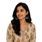 Terracotta Half Moon Striped Dangler Earrings