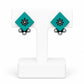 Lightweight Diamond Shaped Terracotta Stud Earrings