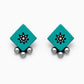 Lightweight Diamond Shaped Terracotta Stud Earrings