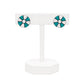 Lightweight Geometric Pinwheel Design Terracotta Stud Earrings
