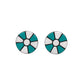 Lightweight Geometric Pinwheel Design Terracotta Stud Earrings