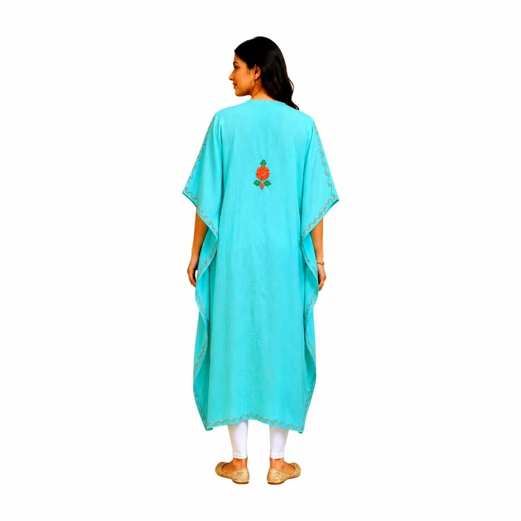 Purely Handmade Kashmiri Aari Embroidered Kaftan