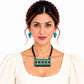 Lightweight Purely Handmade Terracotta Rope Necklace With Earrings