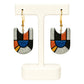 Handmade Mosaic Inspired Abstract Design Terracotta Earrings (Danglers)