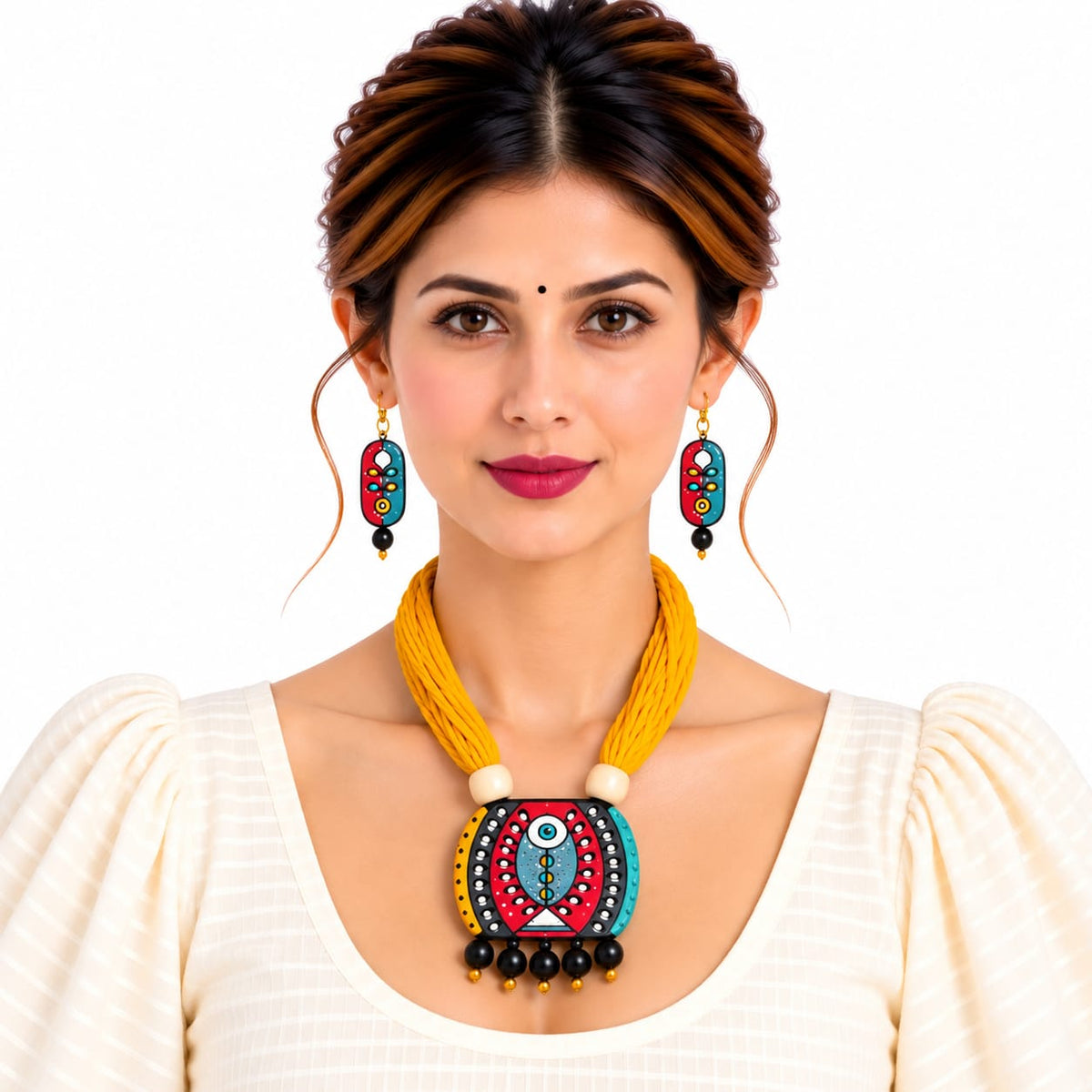 Purely Handmade Terracotta Thread Jewellery Sets