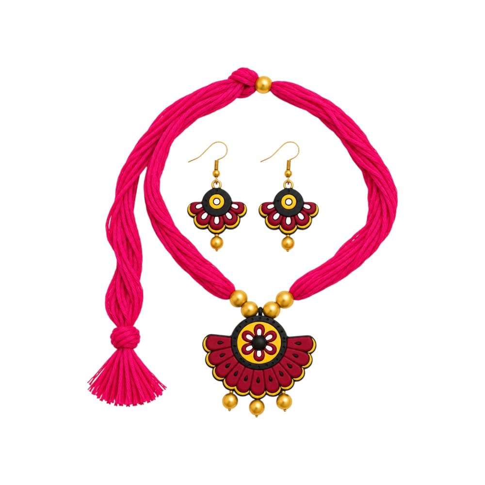 Purely Handmade Terracotta Thread Jewellery Sets