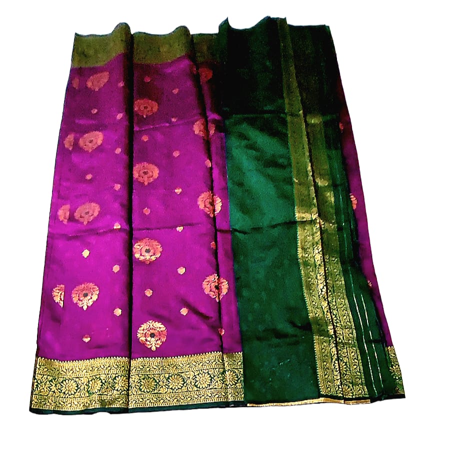 Fashweave Katan Silk Saree with Blouse Piece for Women