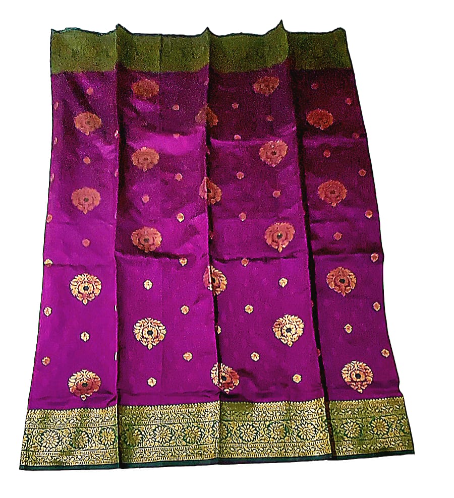 Fashweave Katan Silk Saree with Blouse Piece for Women