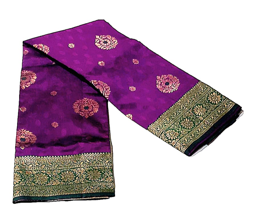 Fashweave Katan Silk Saree with Blouse Piece for Women