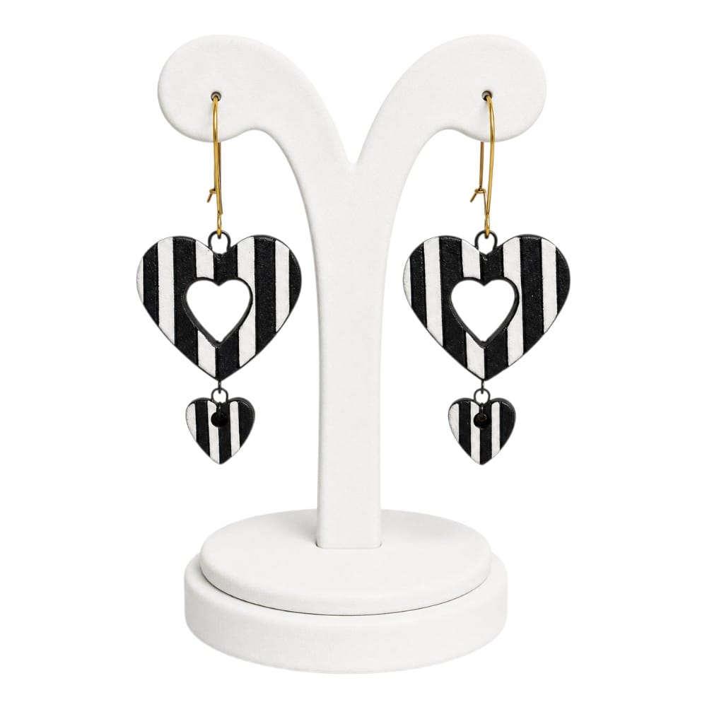 Lightweight Terracotta Heart Shaped Earrings(Danglers)