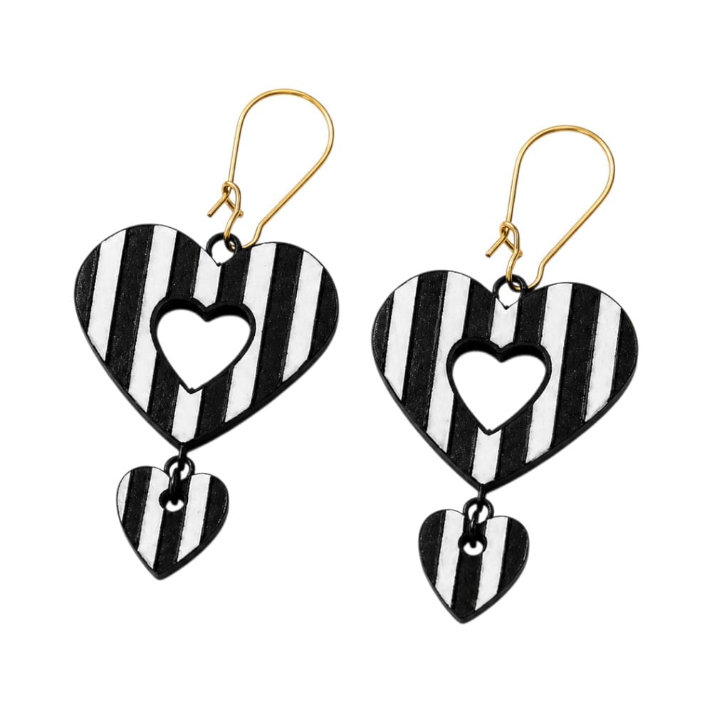 Lightweight Terracotta Heart Shaped Earrings(Danglers)