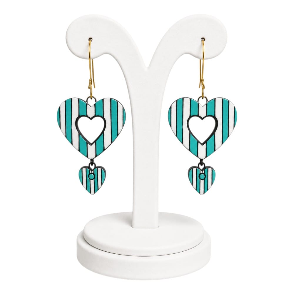Lightweight Terracotta Heart Shaped Earrings(Danglers)
