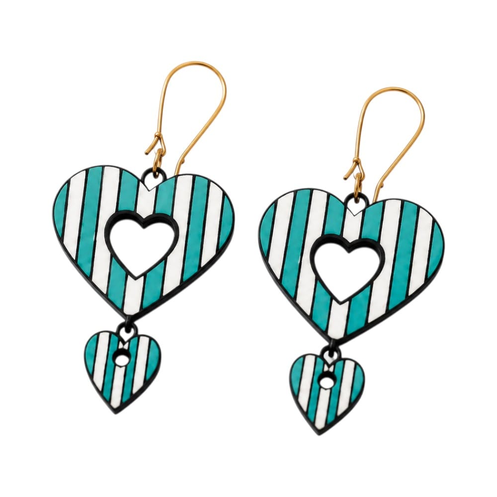 Lightweight Terracotta Heart Shaped Earrings(Danglers)