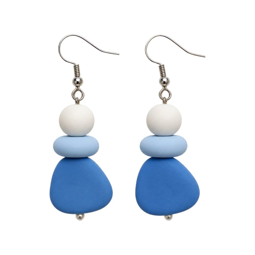 Purely Handmade Matt Finish Clay Drop Earrings
