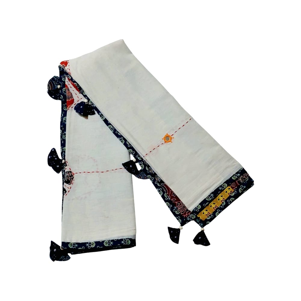 Elegant Ajrakh Hand Block Printed Cotton Dupatta