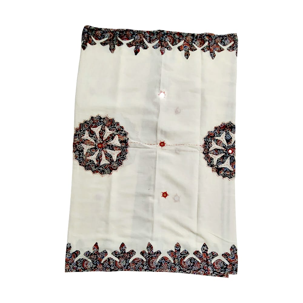 Elegant Ajrakh Hand Block Printed Cotton Dupatta