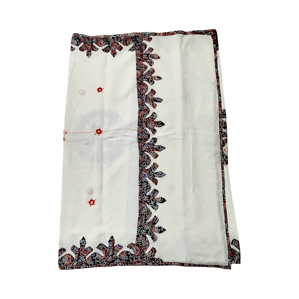 Elegant Ajrakh Hand Block Printed Cotton Dupatta