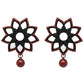 Lightweight Floral Terracotta Stud Earrings